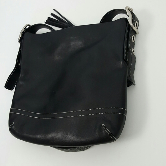 Coach Slim Soho black leather purse crossbody  bag - Picture 4 of 7